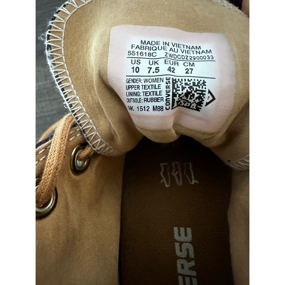 Converse Women's Size 10 Chuck‎ Taylor All Star Lux Hi High Hidden Heel Purple - Picture 8 of 10